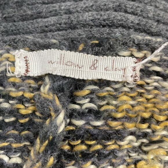 Anthropologie Willow & Clay Wool Blend Fringed Open Front Blanket Shawl - M / L - Picture 5 of 8